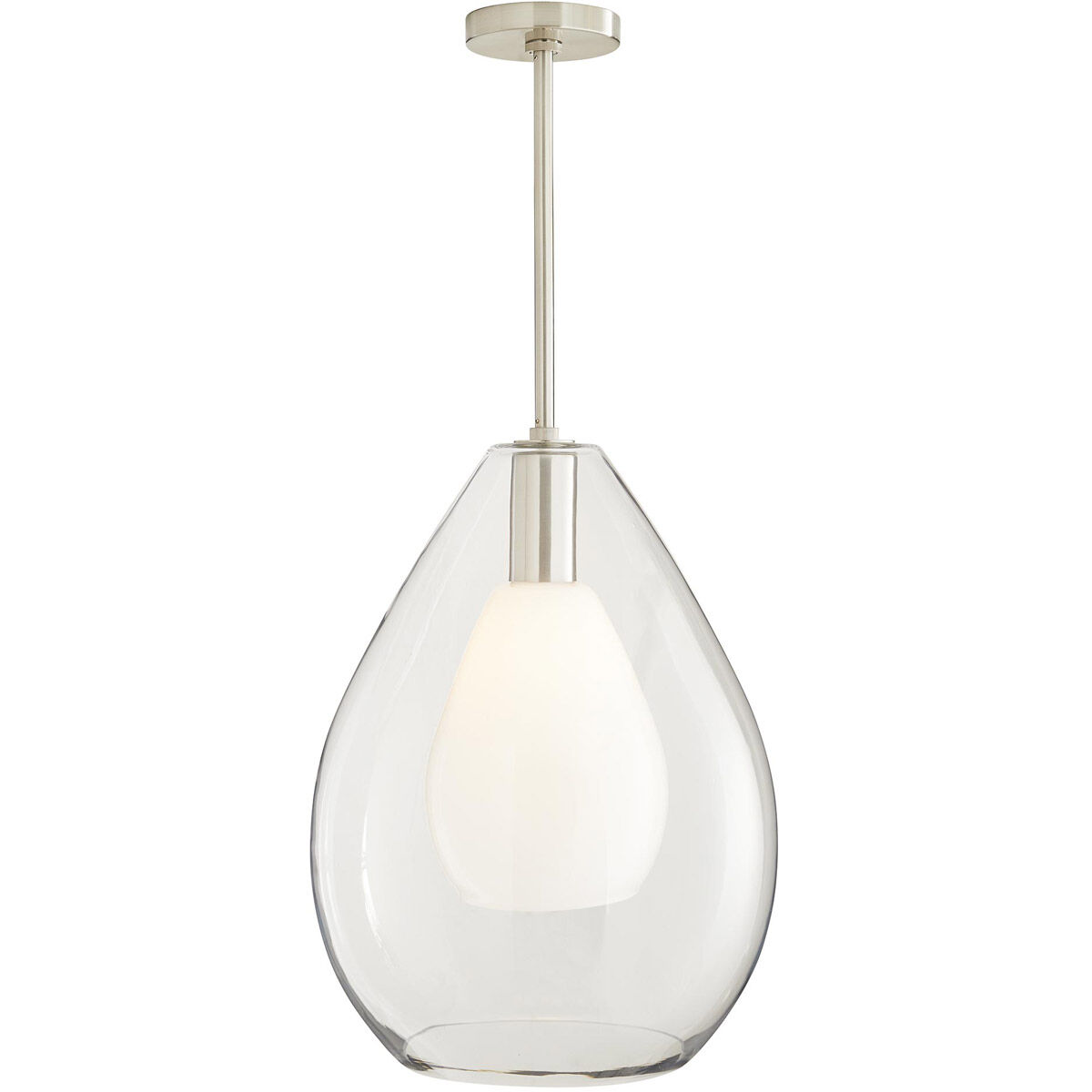 Nala 1 Light 15 inch Brushed Nickel Pendant Ceiling Light, Essential Lighting