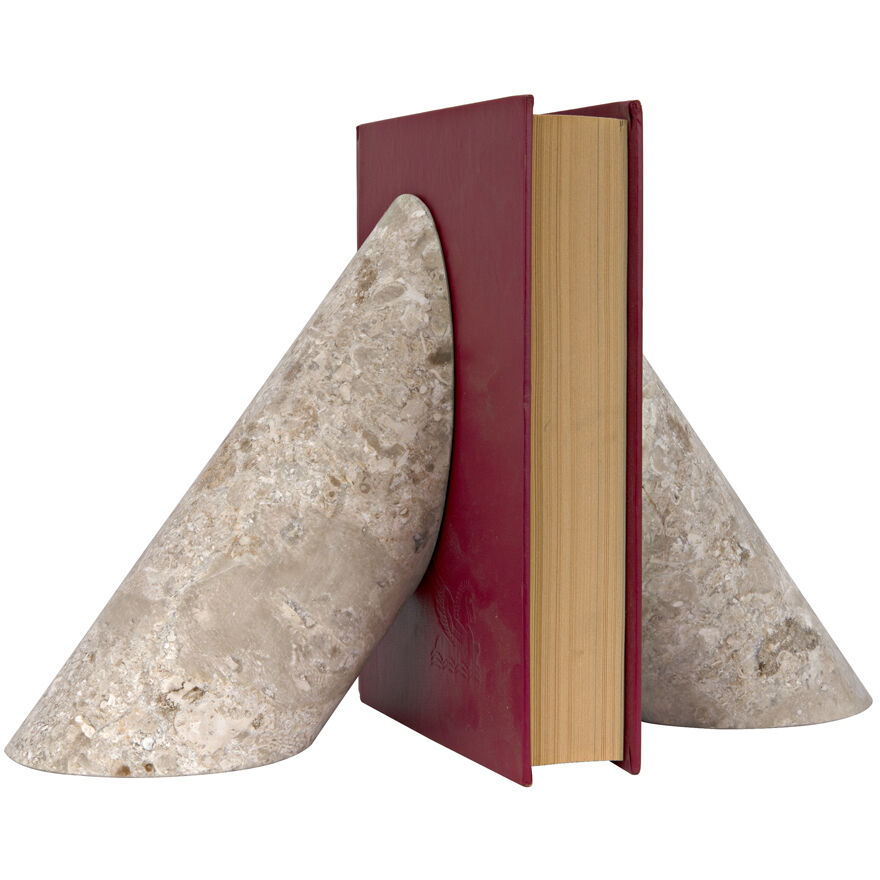 Architectural 8.5 X 3 inch White Marble Bookends