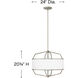 Larchmere 4 Light 24 inch English Nickel Chandelier Ceiling Light