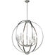Colson 31.25 inch 60.00 watt Pewter Chandelier Ceiling Light in No Shade, Large