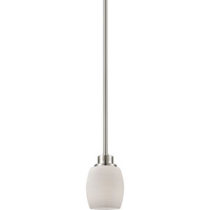 Casual Mission 1 Light 5 inch Brushed Nickel Mini Pendant Ceiling Light