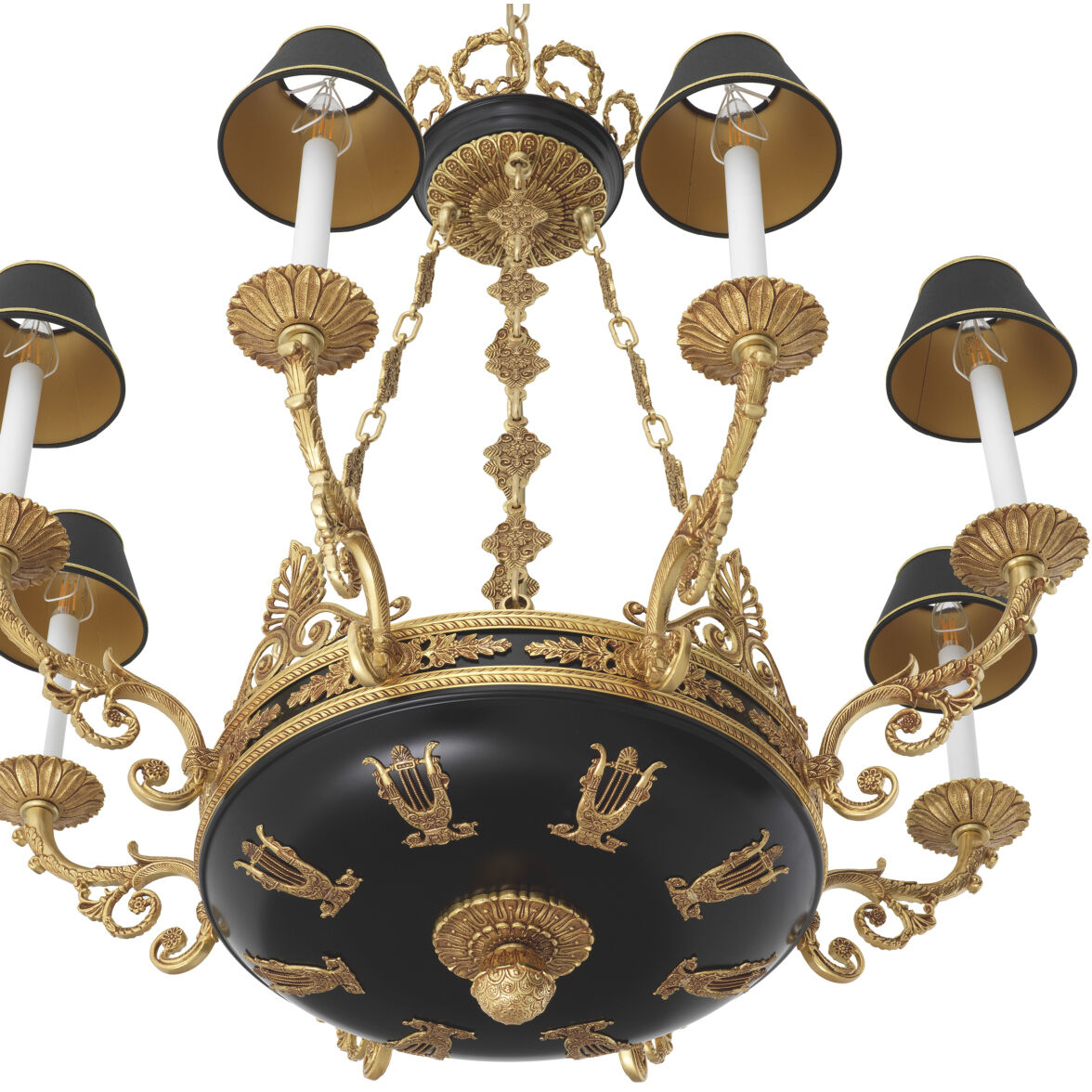 Palais 8 Light 38.19 inch Antique Gold Chandelier Ceiling Light