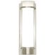 Essex Sconce Wall Light in Buffed Nickel, Half Opal Glass