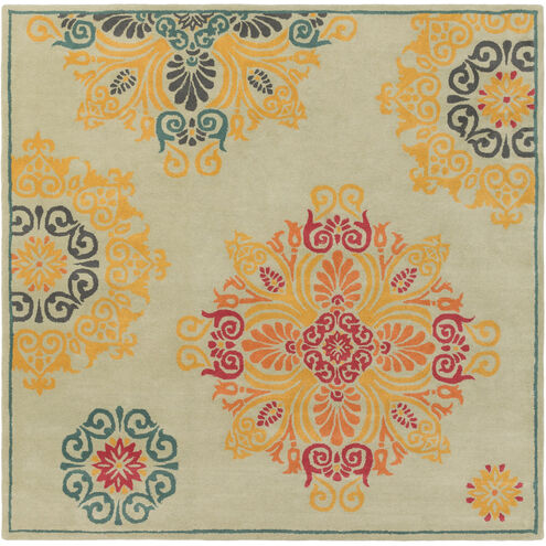 Athena 117 X 117 inch Seafoam, Teal, Garnet Rug