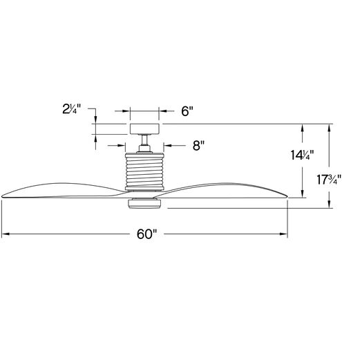 Marin 60 inch Matte White with Weathered Wood Blades Fan