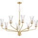 Camelot 8 Light 42 inch Natural Aged Brass Chandelier Ceiling Light