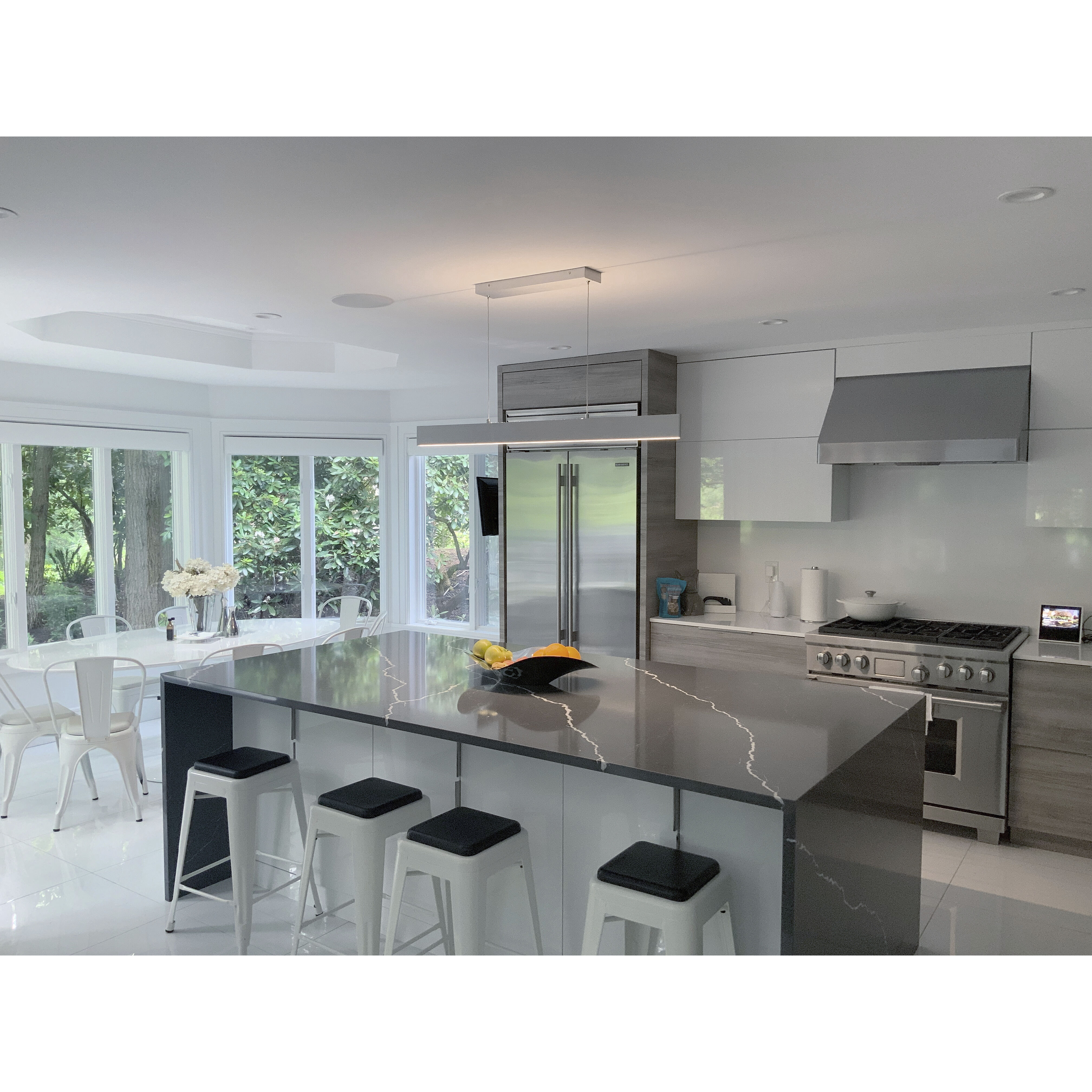 Slim LED 0.6 inch Brushed Aluminum Pendant Ceiling Light