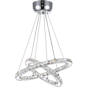 Ring LED 20 inch Chrome Chandelier Ceiling Light