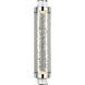 Marie Flanigan Theron LED 3.25 inch Polished Nickel and Clear Wavy Glass Linear Bath Sconce Wall Light