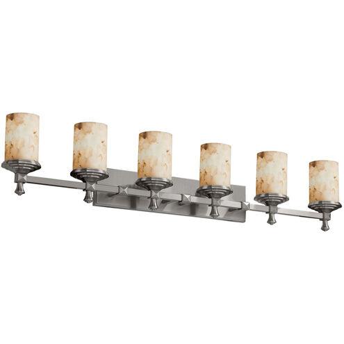 Alabaster Rocks 45.75 inch Brushed Nickel Bath Bar Wall Light
