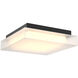 Misty 1 Light 11 inch Black Flushmount Ceiling Light, Fuzzy