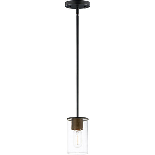 Sleek 1 Light 4 inch Antique Brass/Black Mini Pendant Ceiling Light in Antique Brass and Black