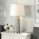 Donald 29.5 inch 100 watt Silver and Grey and White Table Lamp Portable Light