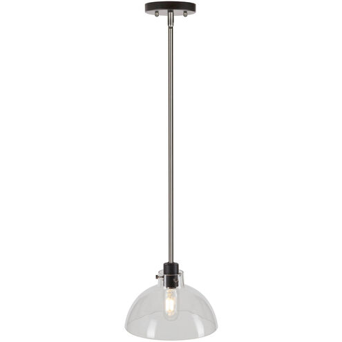 Della 1 Light 9 inch Black and Brushed Nickel Mini Pendant Ceiling Light