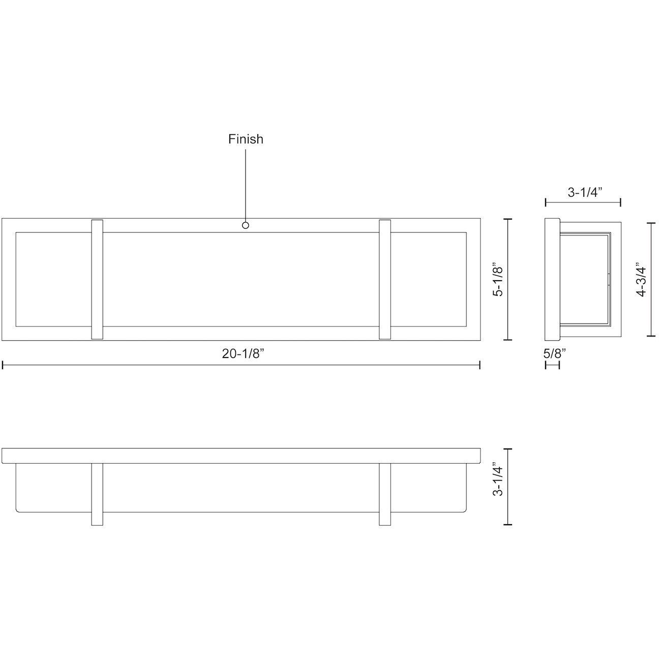 Alberni LED 20.13 inch Black Bath Vanity Light Wall Light