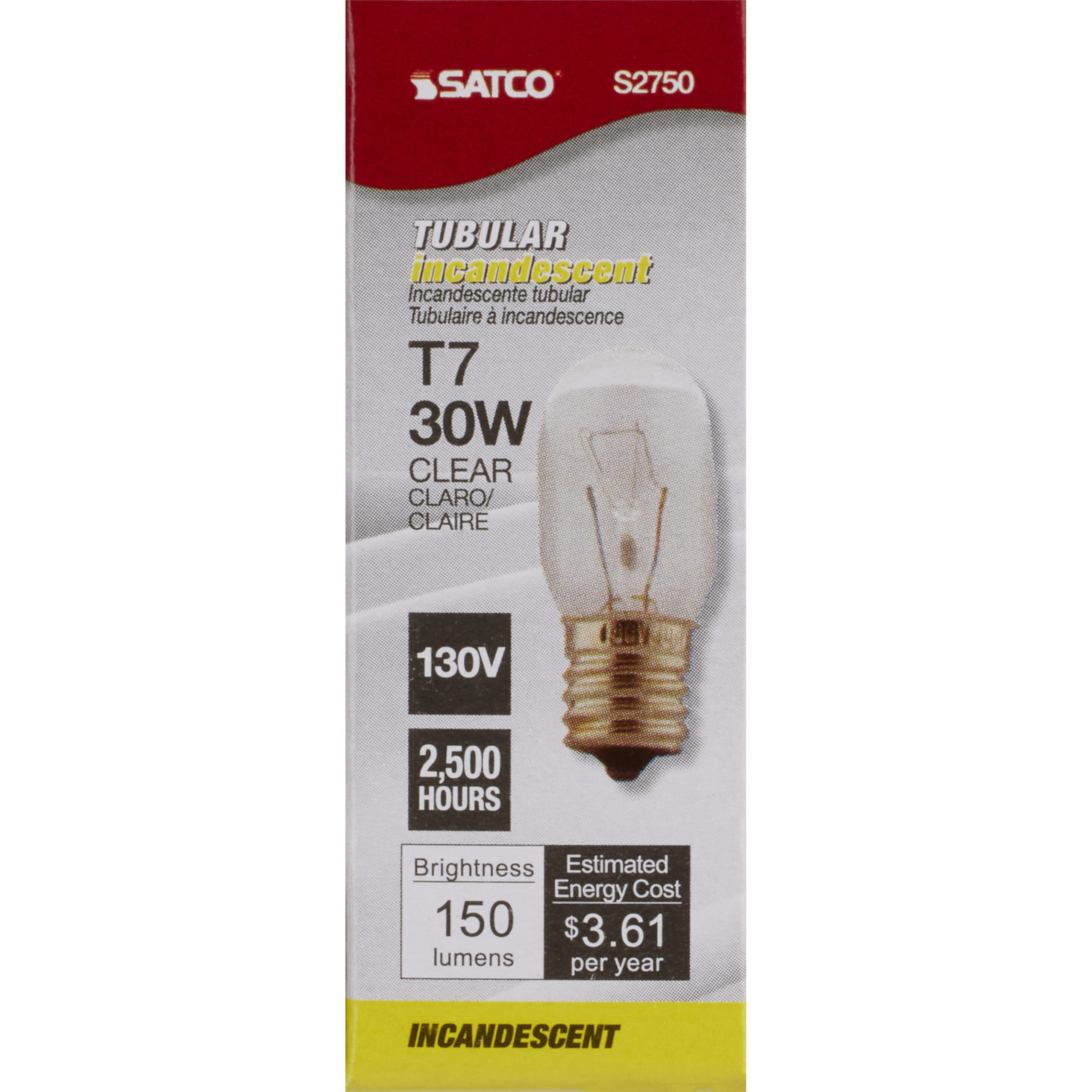 Lumos Incandescent Intermediate 30 watt 130 2700K Sign & Indicator, Sign & Indicator