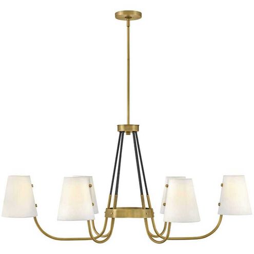 Aston LED 46 inch Heritage Brass Indoor Linear Chandelier Ceiling Light