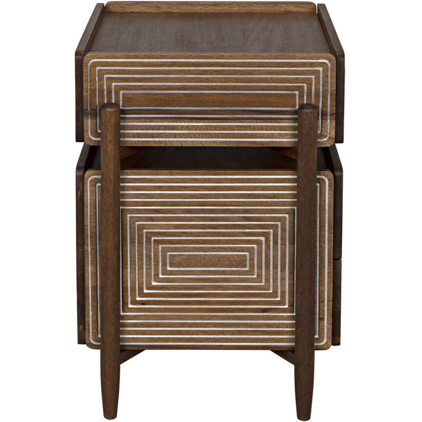 Savino 31 X 30 inch Dark Walnut Side Table