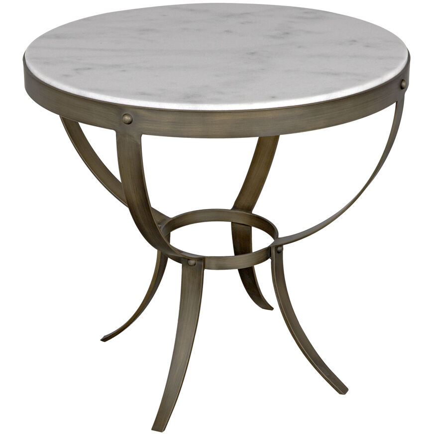 Byron 30 X 30 inch Aged Brass Side Table