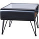 Aaron 42 X 18 inch Graphite Grey and Clear Coffee Table
