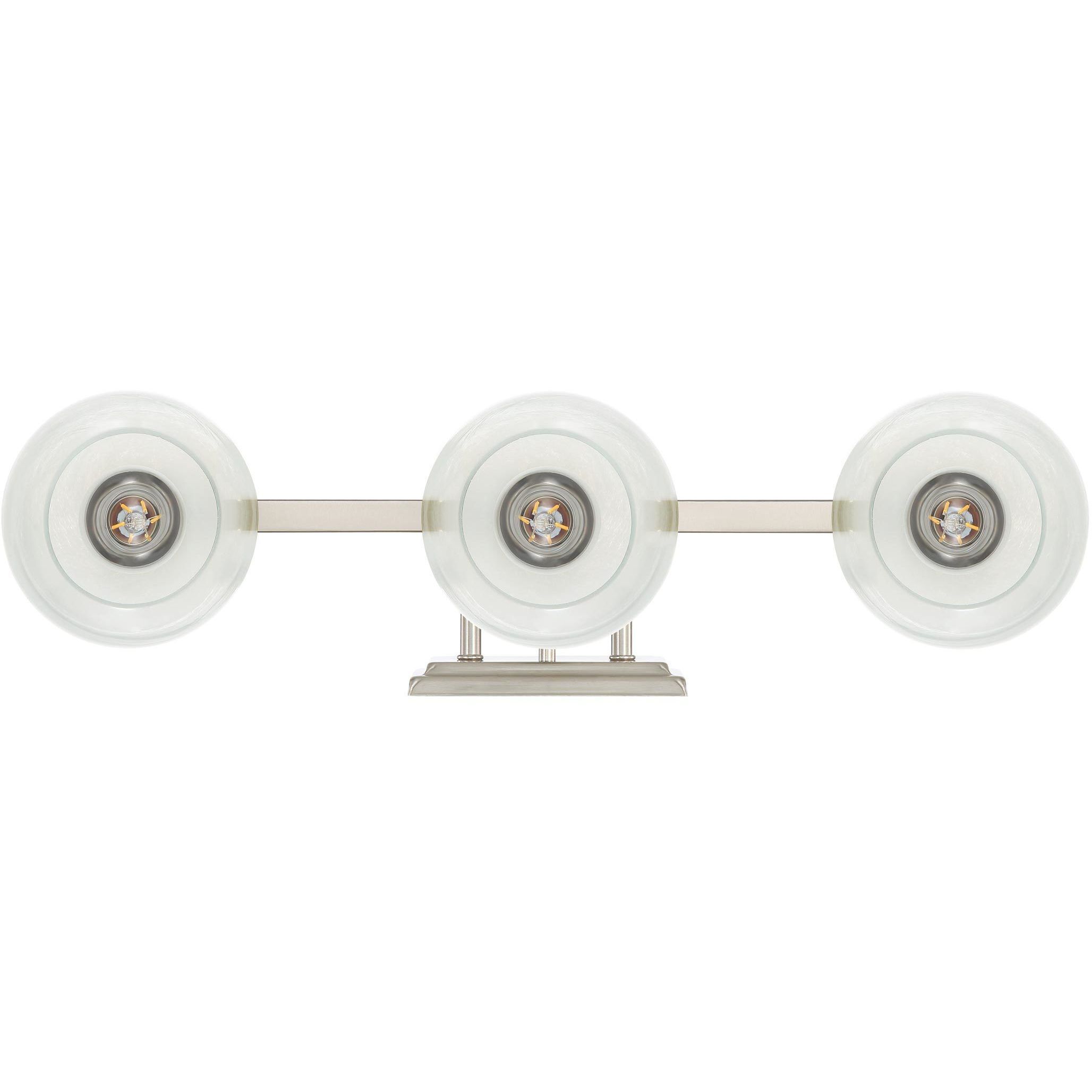 Yep Elliott Vanity Wall Light in Pewter, Clear Glass