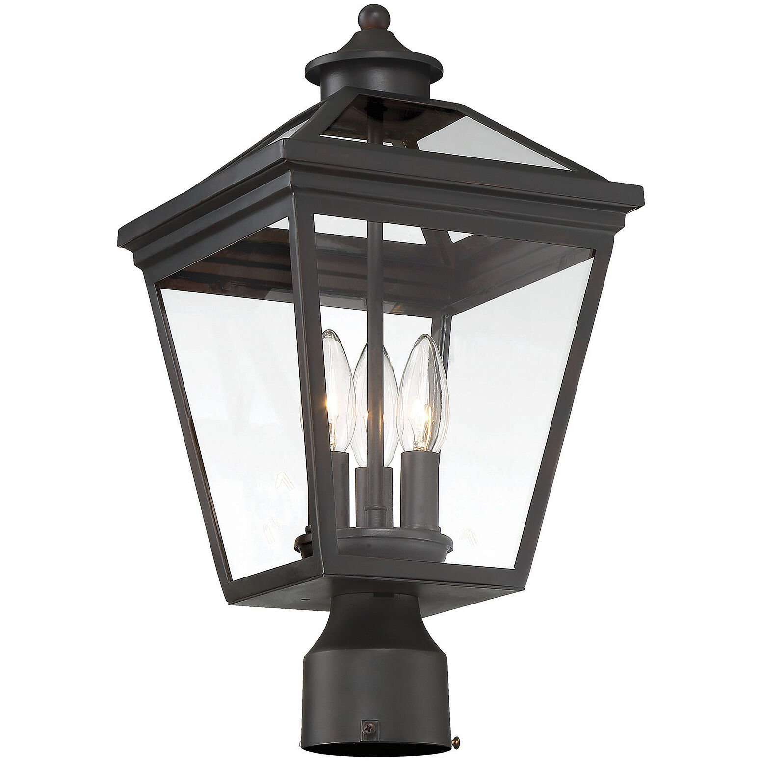 Ellijay 3 Light 17.5 inch English Bronze Outdoor Post Lantern