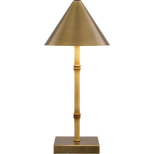Mae 13.38 inch 2.30 watt Natural Bamboo Portable Rechargeable Table Lamp Portable Light, By Coco & Dash