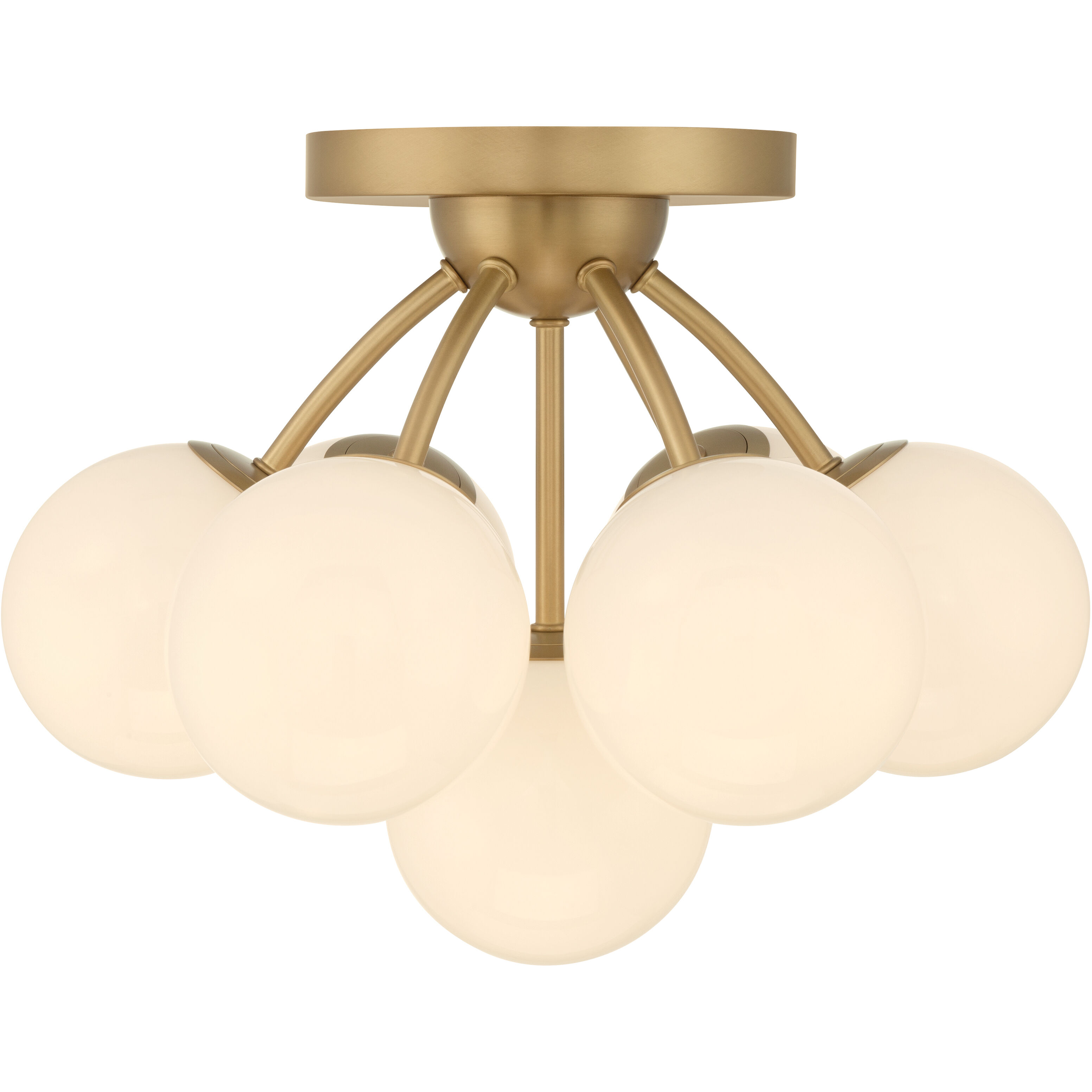 Lunara 7 Light 18.25 inch Legacy Brass Semi-Flush Mount Ceiling Light