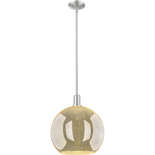 Arcadia Athens 1 Light 13.75 inch Brushed Satin Nickel Mini Pendant Ceiling Light in Mercury