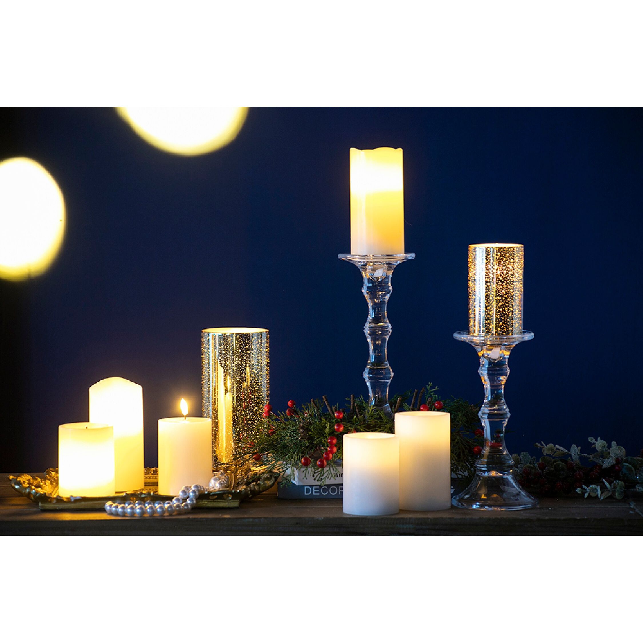 Speckled 5 X 3 inch LED Candle