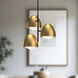 Alora Mood Kenji 3 Light 23.88 inch Aged Gold Chandelier Ceiling Light
