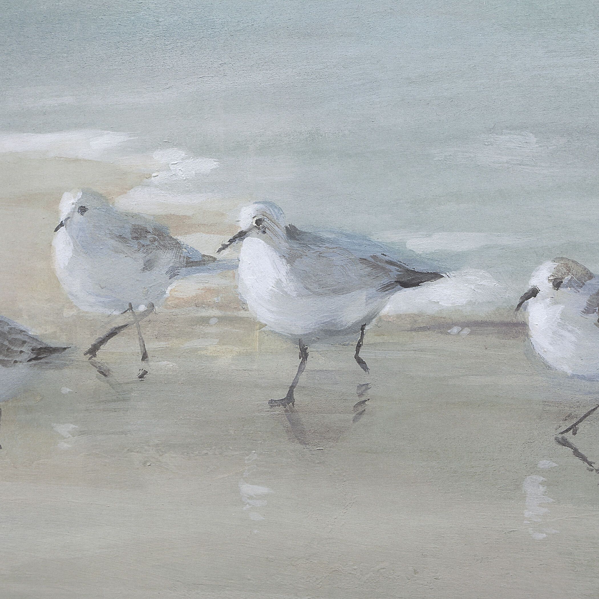Tranquil Shorebirds On The Sand 32.5 X 22.5 inch Landscape Print
