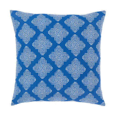 Global Blues 18 X 18 inch Bright Blue/White Pillow Kit, Square