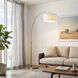 Scallop 92 inch 14 watt Weathered Brass Arc Floor Lamp Portable Light