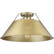 Yep Orwell 3 Light 18.75 inch Aged Brass Flush Mount Ceiling Light in Brushed Champagne Brass