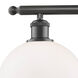 Ballston Athens 3 Light 26 inch Oil Rubbed Bronze Bath Vanity Light Wall Light in Matte White Glass, Ballston