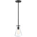 Industrial 1 Light 6.25 inch Matte Black Pendant Ceiling Light