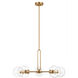 Codyn 5 Light 34 inch Satin Brass Chandelier Ceiling Light