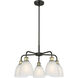 Castile 5 Light 24 inch Black Antique Brass Chandelier Ceiling Light in White
