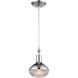 Boston 1 Light 6 inch Polished Chrome with Clear Mini Pendant Ceiling Light