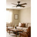 Collier 54 inch Metallic Matte Bronze with Walnut, Metallic Matte Bronze Blades Fan