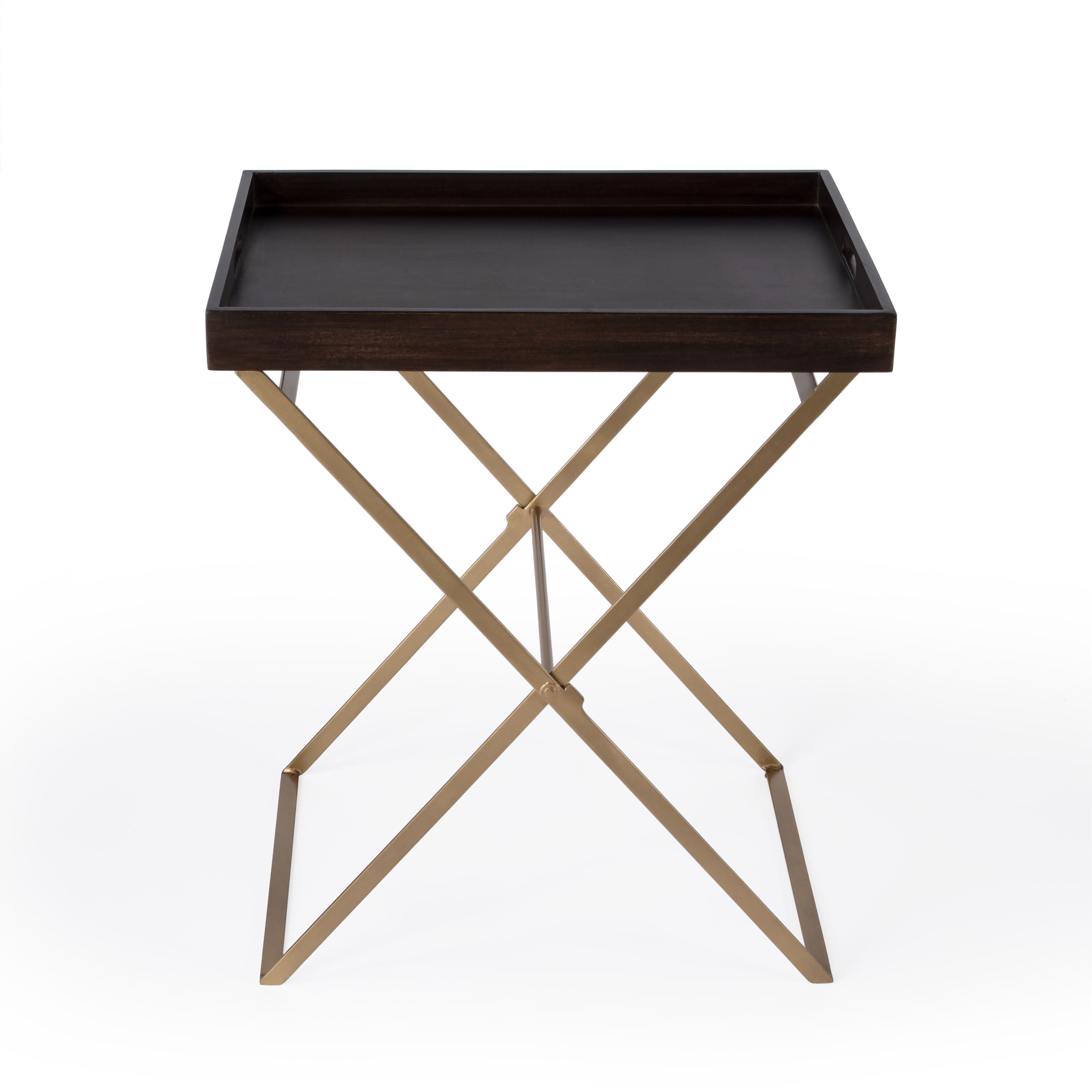 Emma Cross Legs Tray Side Table in Multi