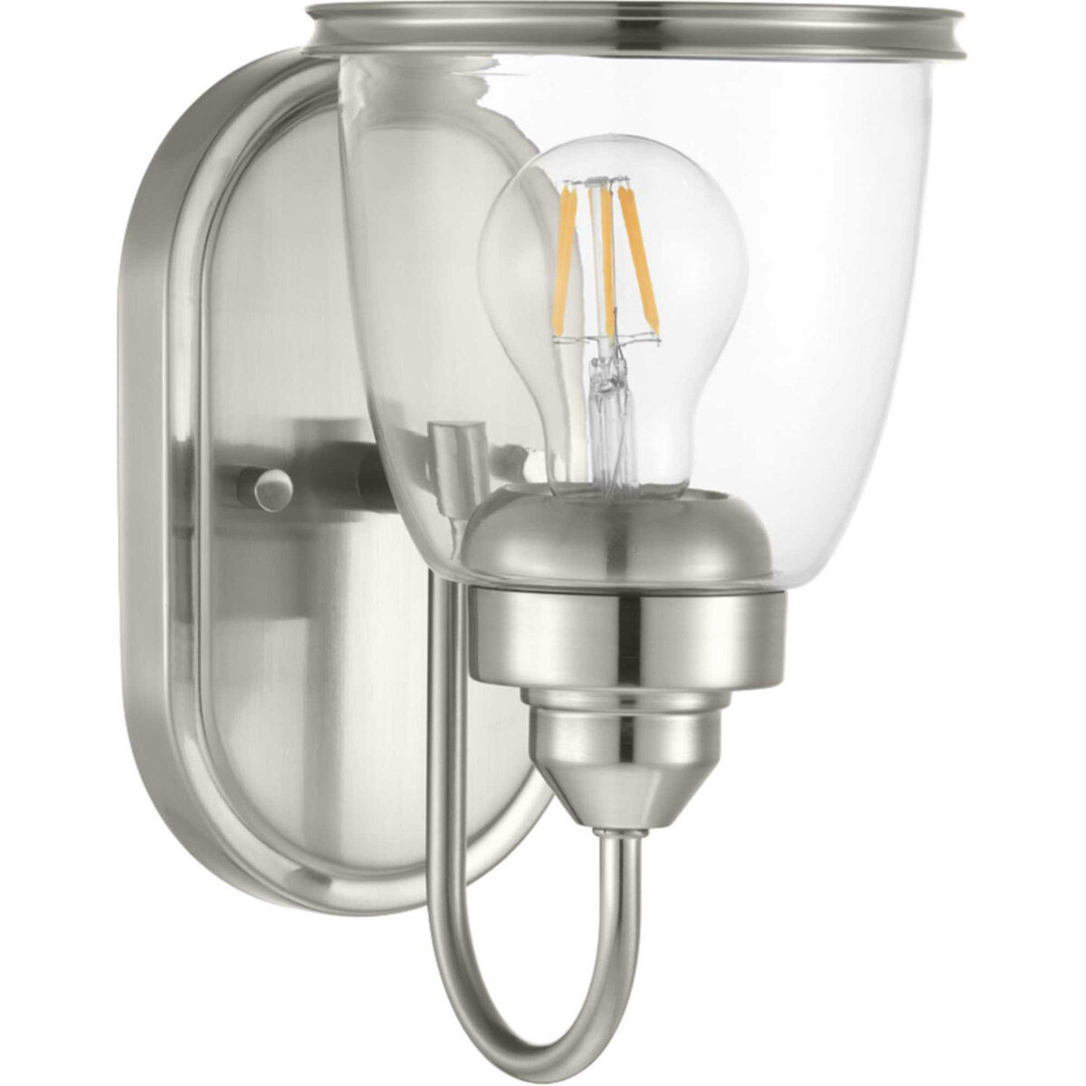 Saluda 1 Light 5.75 inch Brushed Nickel Bath Vanity Wall Light