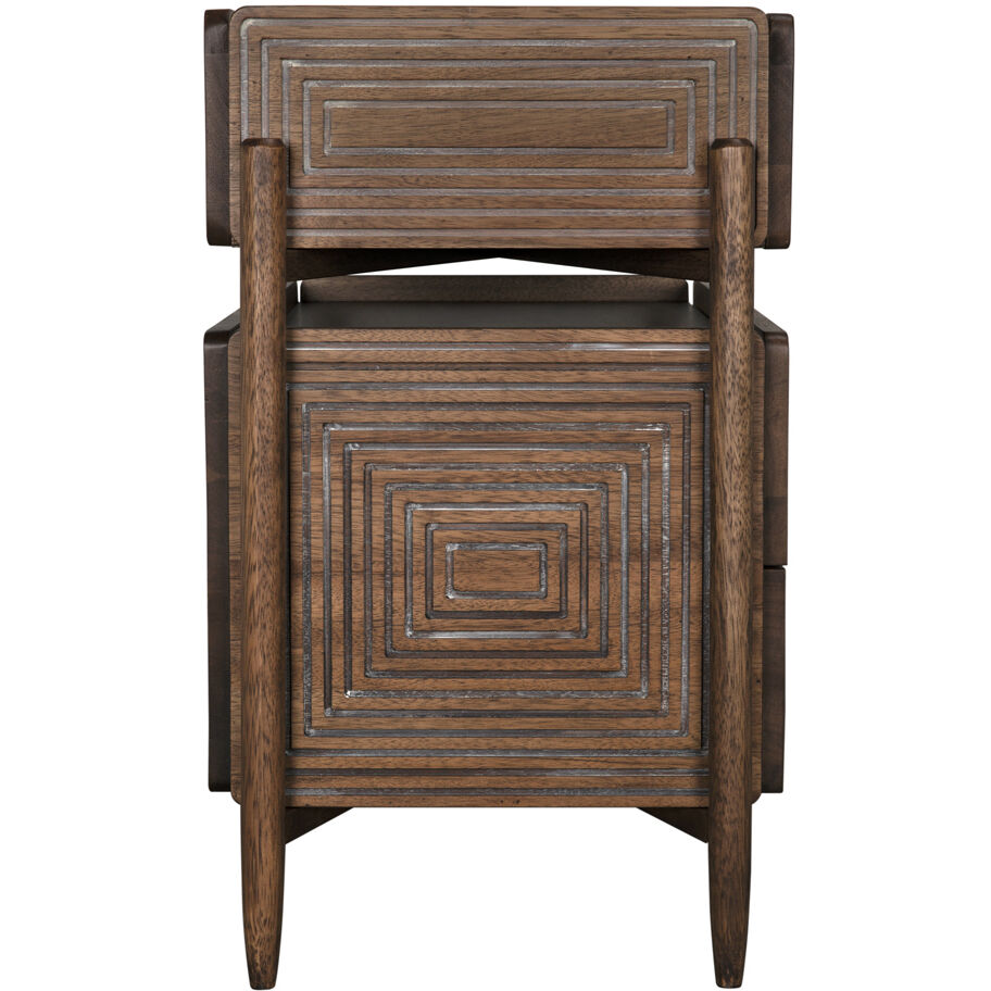 Savino 31 X 30 inch Dark Walnut Side Table