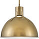 Argo LED 14 inch Heritage Brass Indoor Pendant Ceiling Light