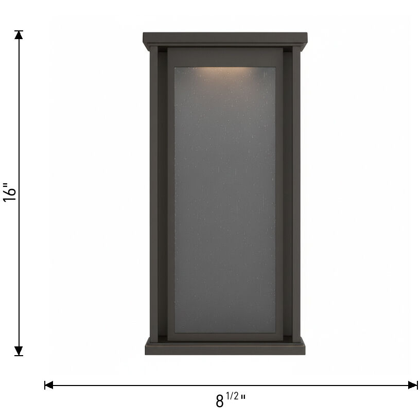 Faywood LED 16 inch Textured Black Outdoor Wall Lantern, Medium