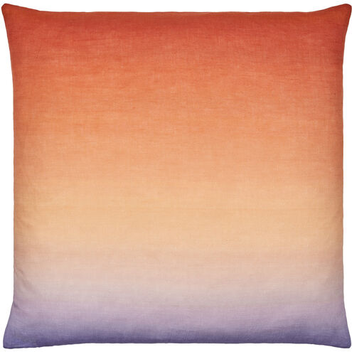 Hyrum 18 X 18 inch Rust/Dusty Coral/Peach/Lavender Accent Pillow