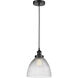 Edison Seneca Falls 1 Light 10 inch Matte Black Mini Pendant Ceiling Light