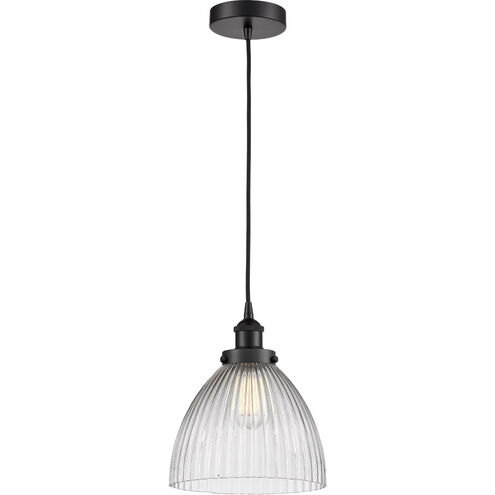 Edison Seneca Falls LED 10 inch Matte Black Mini Pendant Ceiling Light