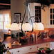 Sweeping Taper 5 Light 24 inch Natural Iron Chandelier Ceiling Light